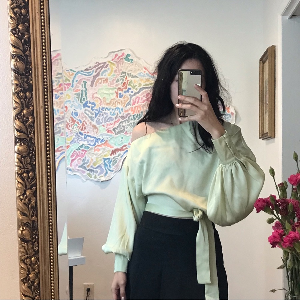 Silk Sage Green Top